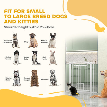 38" Extra Tall Dog Gate w/ Cat Door, 2 Extension Kits, for Doorways, Hallways, Stairways, 30"-41" Width Houses, Kennels & Pens at Gallery Canada