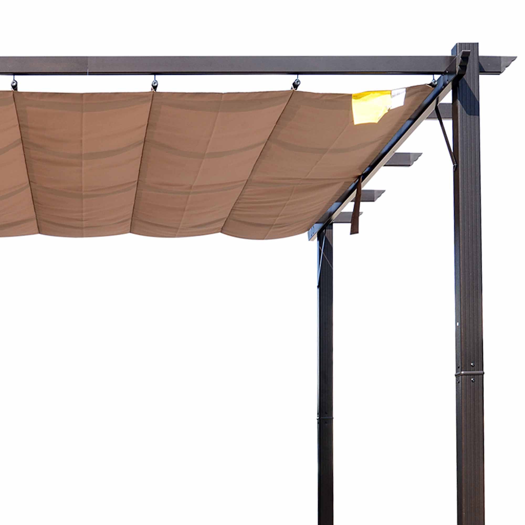 10' x 10' Aluminium Outdoor Pergola Gazebo Backyard Canopy Cover Square Sunshade Garden Grape Trellis Coffee Pergolas at Gallery Canada