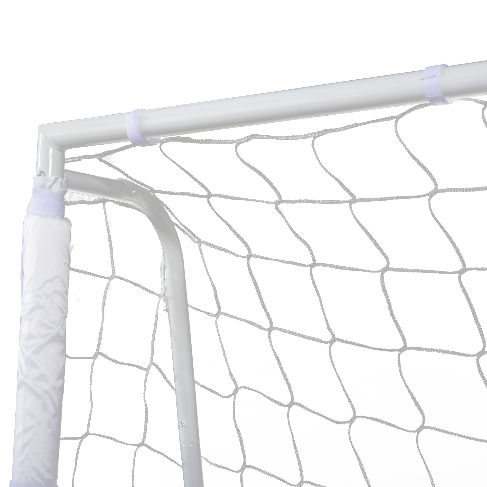 6ft x 4ft Soccer Goal Net with Metal Frame, PE Mesh, Ground Stakes, Easy Assembly, White Football at Gallery Canada