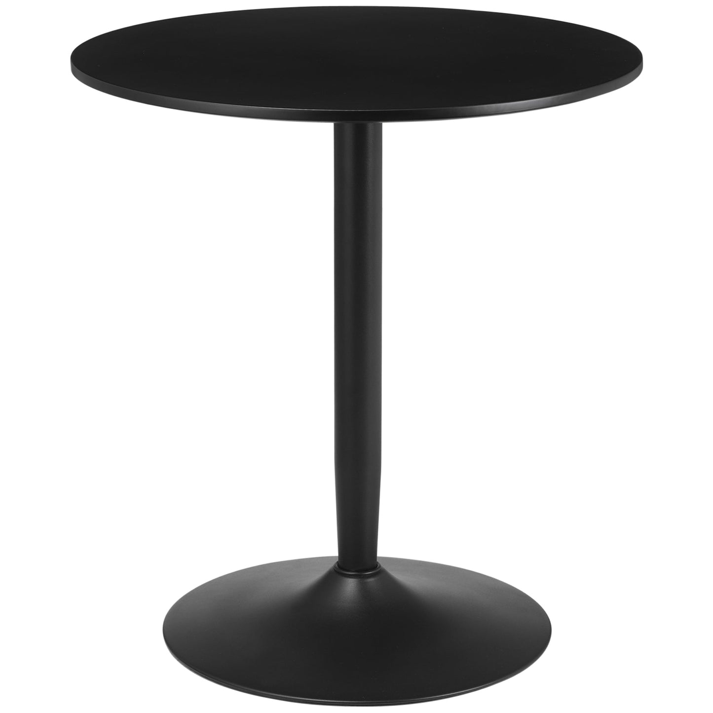 Round Dining Table for 2, Modern Kitchen Table with Painted Top and Steel Base for Living Room, Dining Room, Black Bar Tables & Dining Tables Black  at Gallery Canada