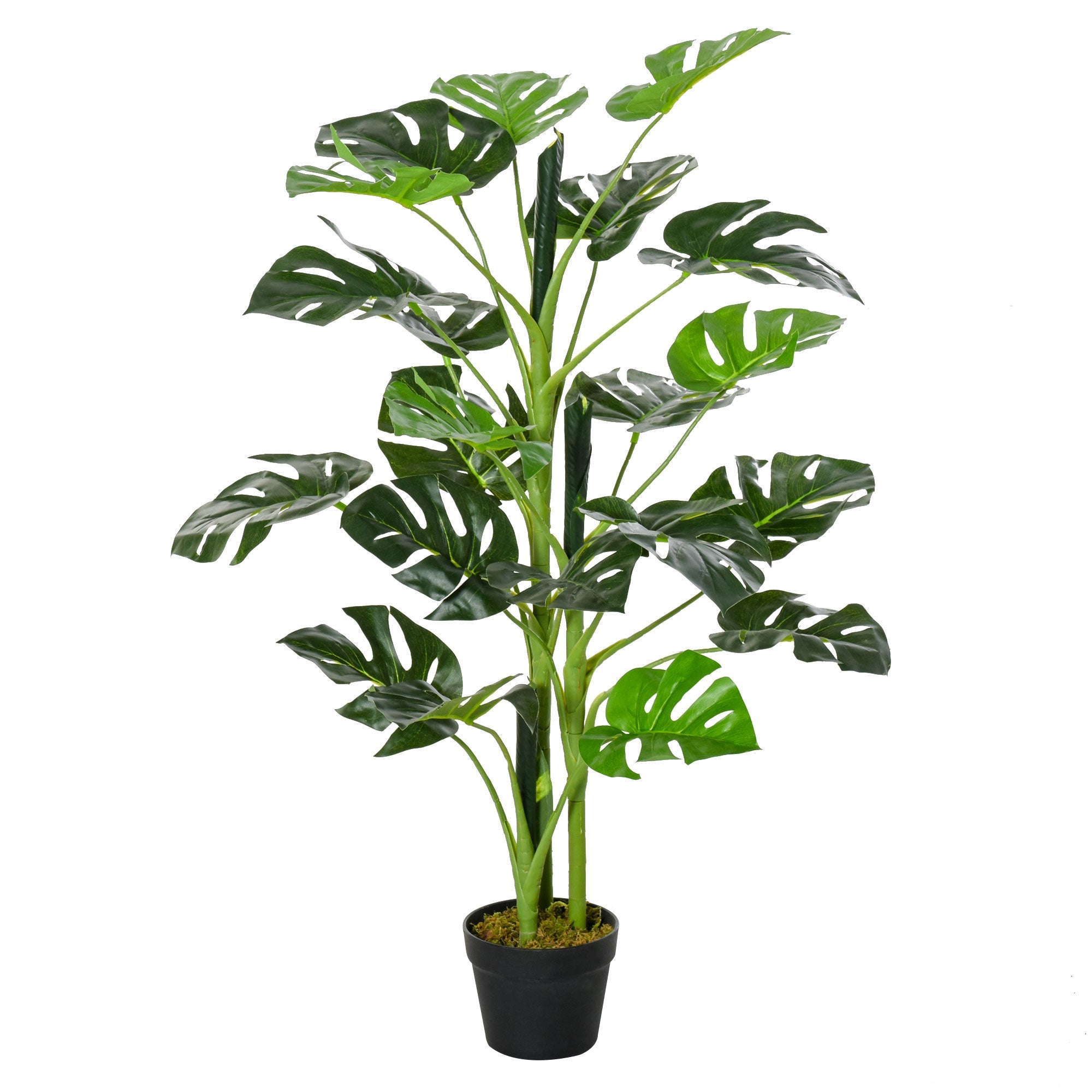 3FT Artificial Monstera Deliciosa Tree, Faux Plant with 21 Leaves, Fake Tree in Nursery Pot for Indoor and Outdoor, Green Artificial Trees Green  at Gallery Canada