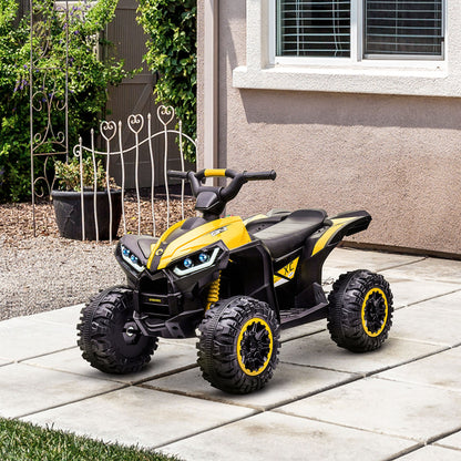 Kids 4 Wheeler Quad with Music, MP3, Headlights, High &; Low Speed, Kids ATV for 3-5 Years Old Boys &; Girl, Yellow Electric Toy Cars   at Gallery Canada