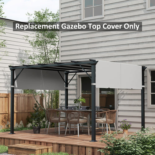 2 Pcs UV Protection Pergola Replacement Canopy, Pergola Shade Cover, Easy to Install, for 10' x 10' Pergola, Light Grey