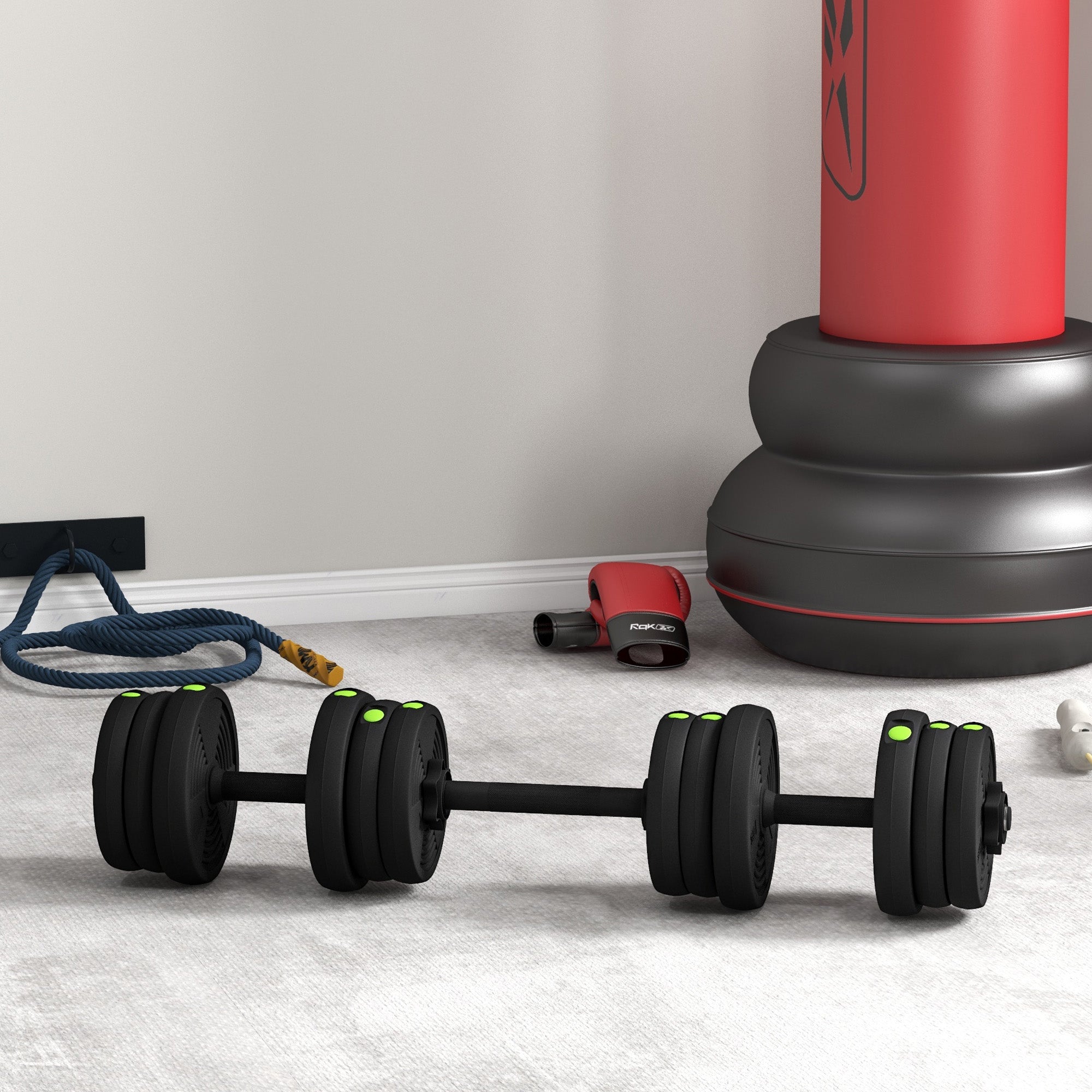 44LBS 2-in-1 Adjustable Barbell &; Dumbbells Set, Weights Set with Non-slip Handles for Men and Women Home Gym Training Dumbbells & Barbells at Gallery Canada