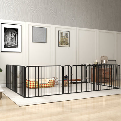 Dog Fence Outdoor 8 Panels 24" Height Indoor Steel Pet Exercise Pen DIY Design for Small Dogs Houses, Kennels & Pens   at Gallery Canada