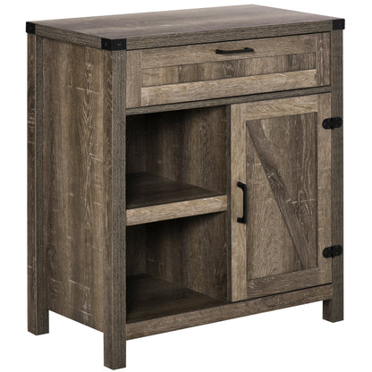 Rustic Barn Door Storage Cabinet Modern Farmhouse Buffet Sideboard for Kitchen &; Dining Room Dark Oak Bar Cabinets Dark Oak  at Gallery Canada