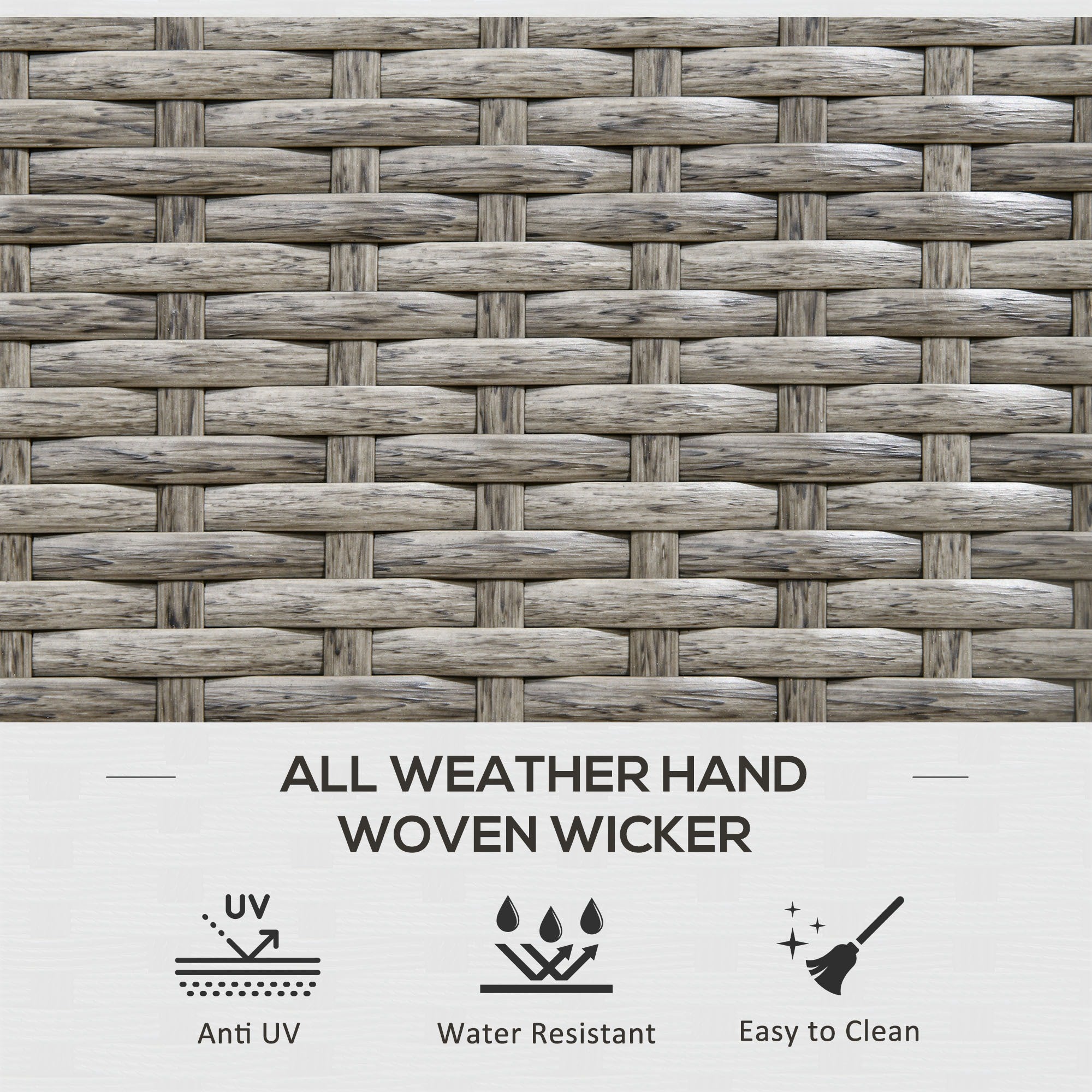 113 Gallon Outdoor Storage Box, Rattan Deck Box for Indoor, Patio Furniture Cushions, Mixed Grey Patio Storage Boxes at Gallery Canada