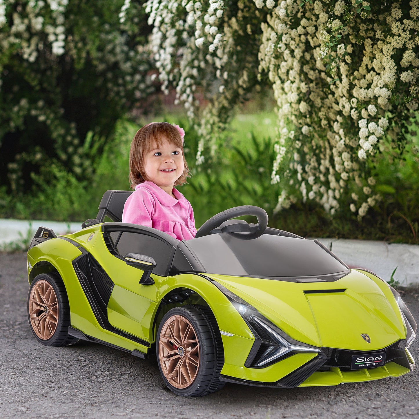 Compatible 12V Battery-powered Kids Electric Ride On Car Toy with Parental Remote Control Music Lights MP3 Green Electric Toy Cars   at Gallery Canada