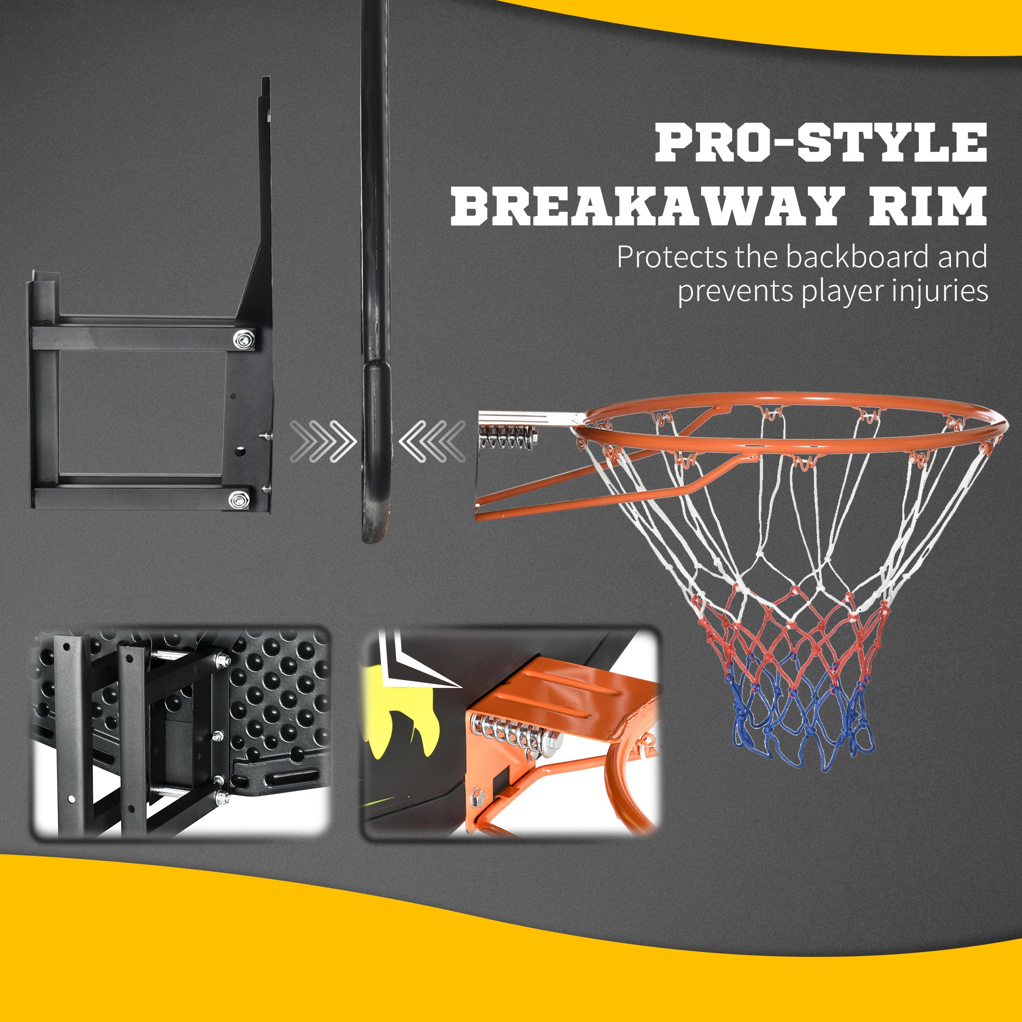 Wall Mounted Basketball Hoop, Mini Basketball Hoop and Backboard for Kids and Adults Basketball   at Gallery Canada