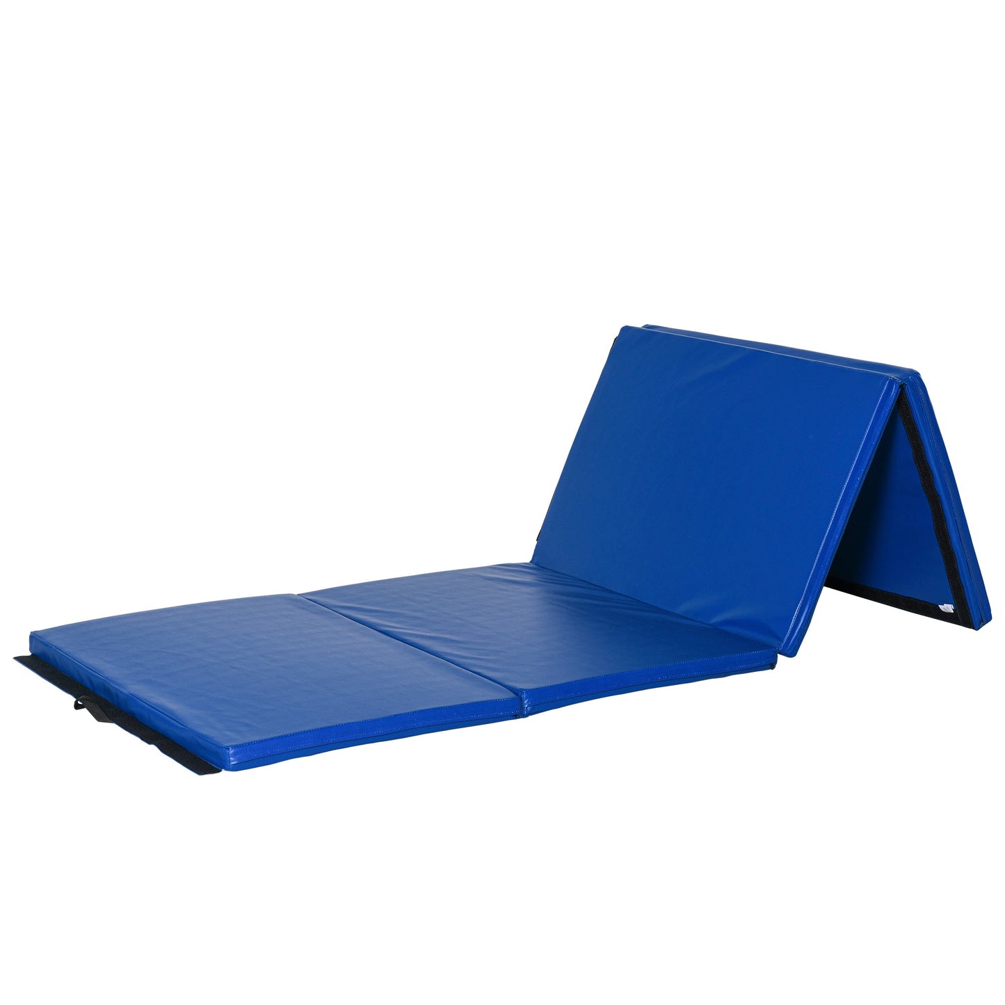 4'x10'x2'' Folding Gymnastics Tumbling Mat, Exercise Mat with Carrying Handles for Yoga, MMA, Martial Arts, Stretching, Core Workouts, Dark Blue - Gallery Canada