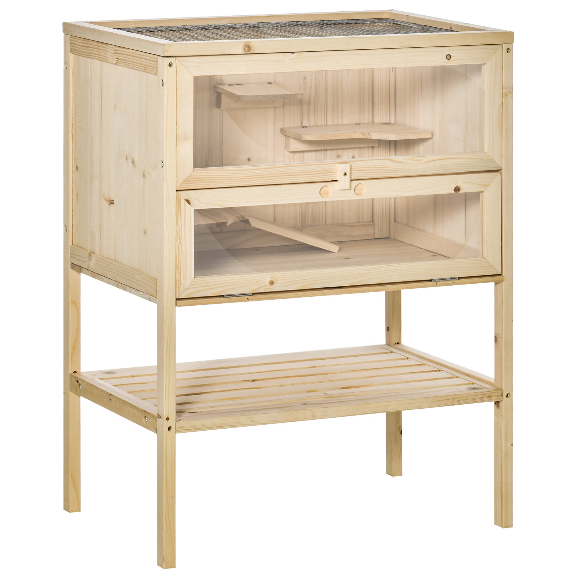 3 Tier Fir Wood Hamster Cage Mouse Rats Small Animals Play House Exercise Activity Center Hamster Cages Natural at Gallery Canada