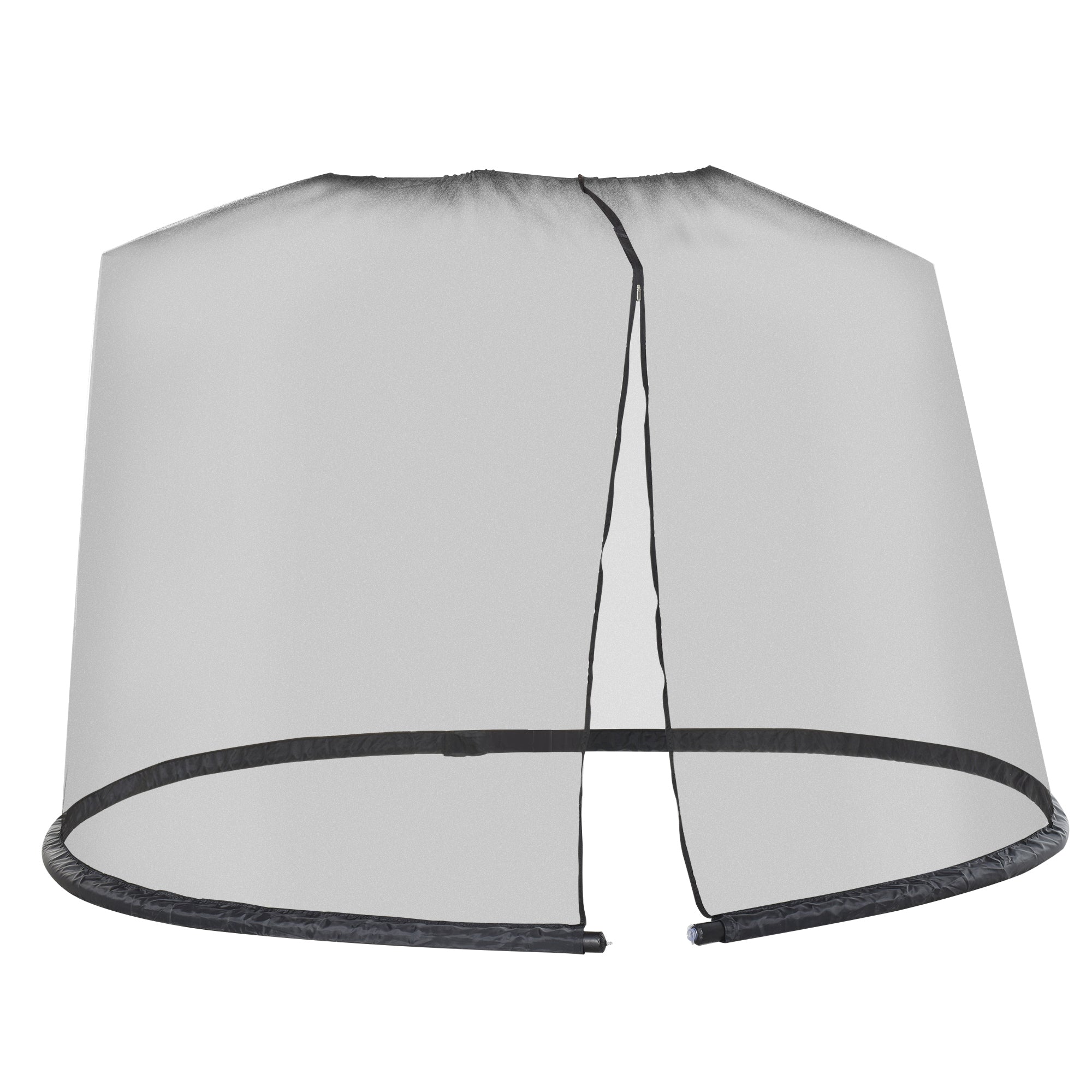 Outdoor Patio 7.5ft Umbrella Table Screen Mosquito Bug Net, Garden Large Umbrella Cover Netting with Zippered Door, Black (Mosquito Netting ONLY) Gazebo Sidewalls at Gallery Canada