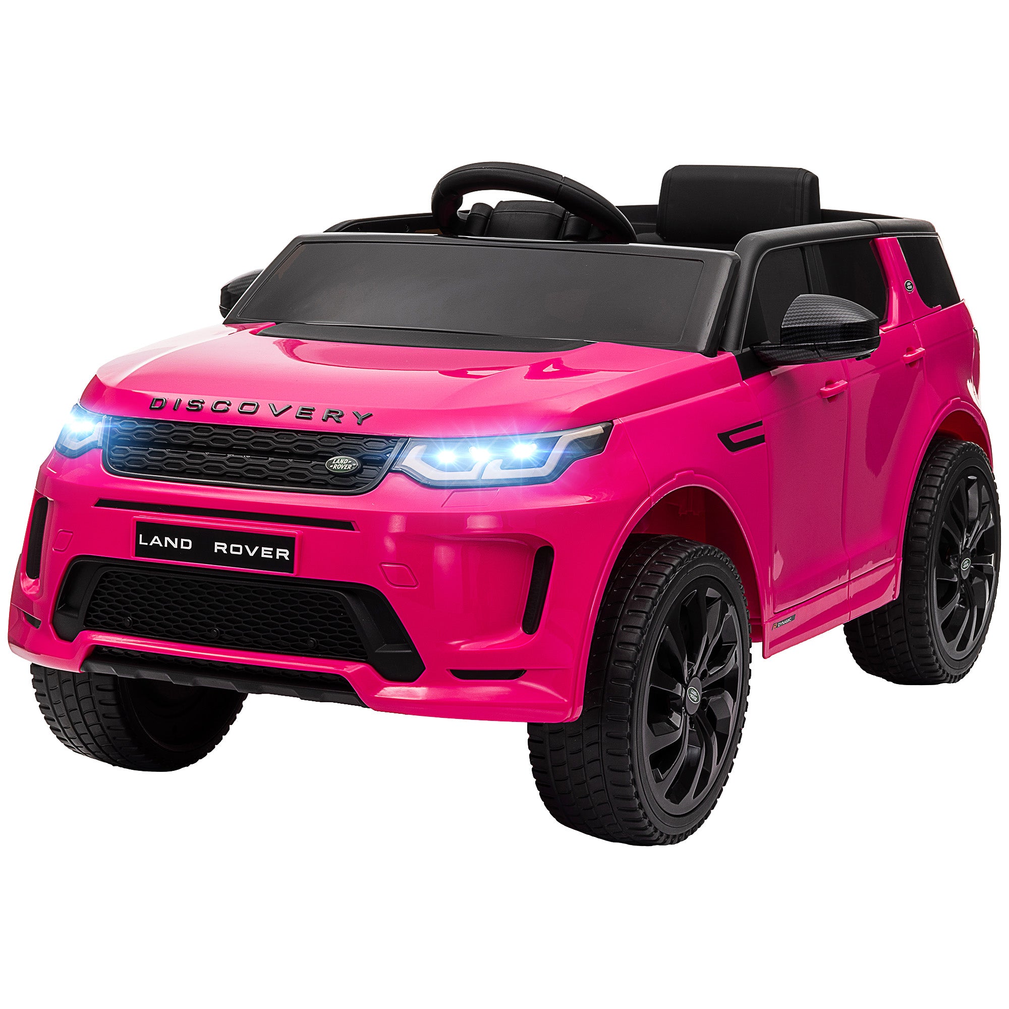 Land Rover Discovery Sport Licensed 12V Ride on Car w/ Remote, Soft Start, LED Lights, Music Horn, Pink Electric Toy Cars   at Gallery Canada