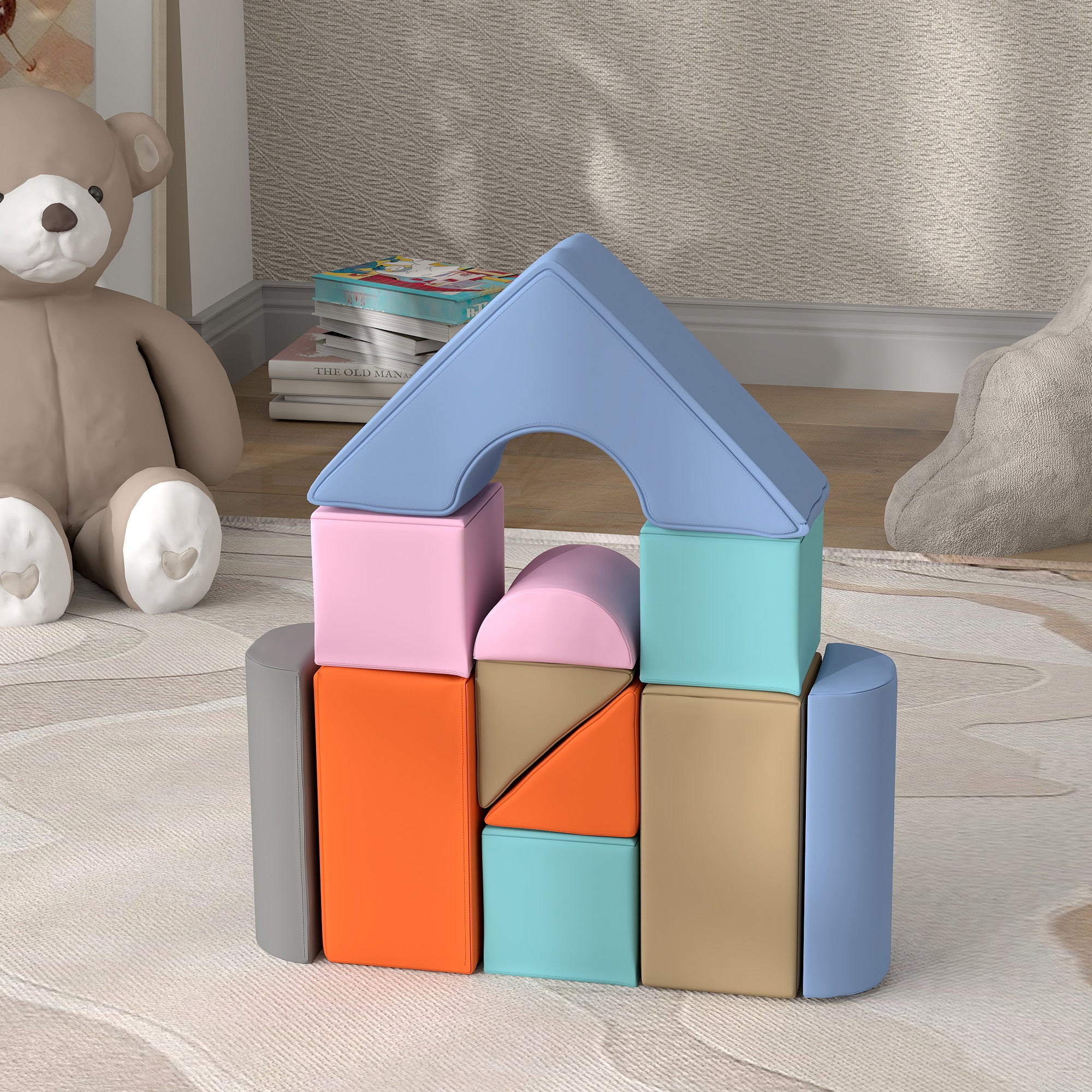 11 Piece Soft Play Equipment for Kids 6-72 Months, Light Colour Baby Gym & Playmats at Gallery Canada