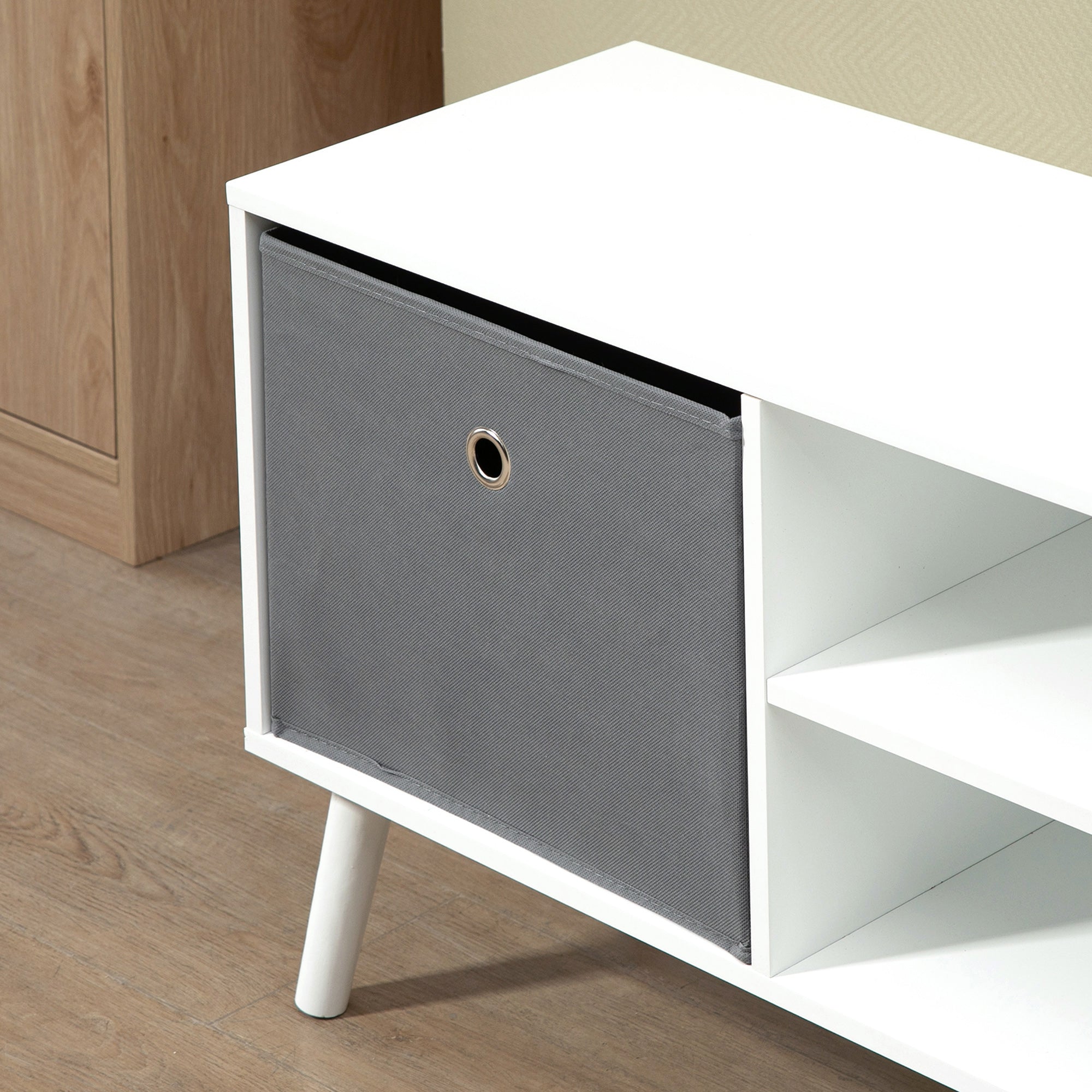 Modern TV Stand Cabinet with Foldable Drawers and Shelves for Living Room, Bedroom TV Stands at Gallery Canada