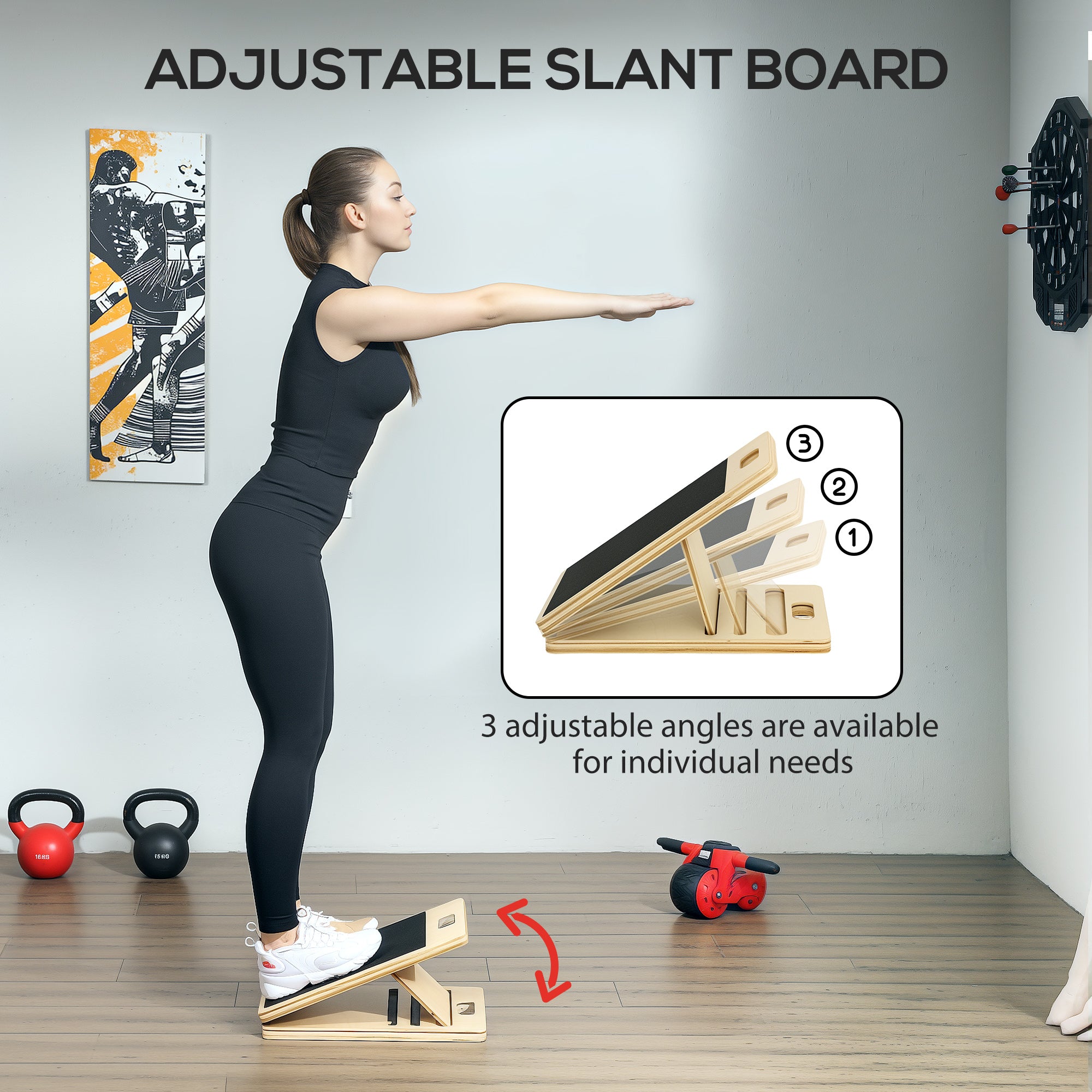 Pilates Bar Kit with Resistance Bands and Foldable Calf Stretch Board, Pilates Equipment for Full Body Workouts, Grey More-Strength Training Equipment at Gallery Canada