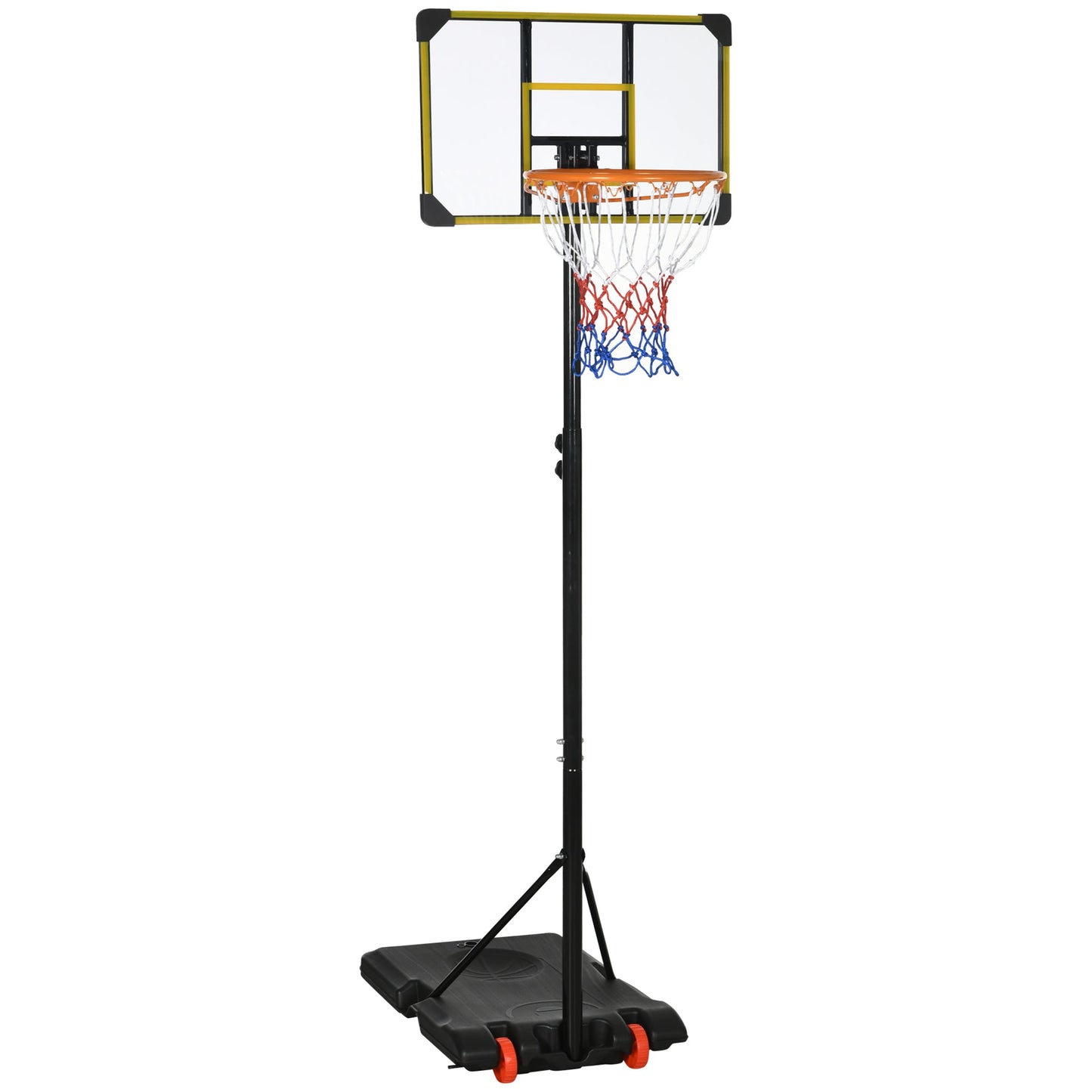 Portable Basketball Hoop, 6ft-7ft Height Adjustable Basketball System with Wheels &; 28" Backboard for Youth Junior Basketball Multi Colour  at Gallery Canada