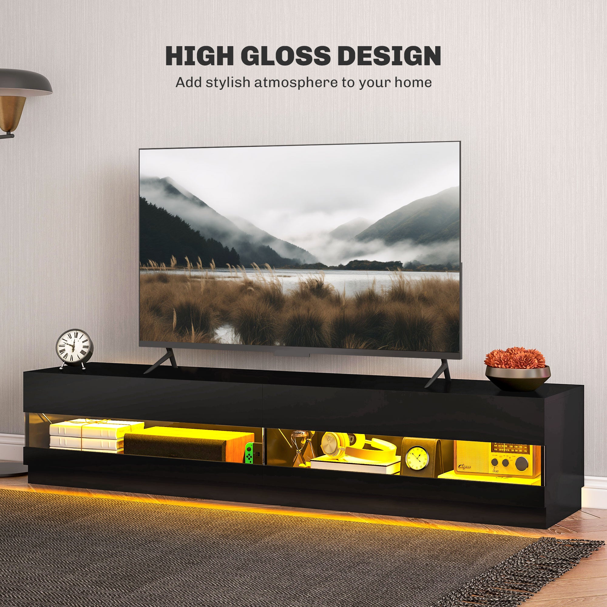 Lighted TV Stand for TVs up to 75