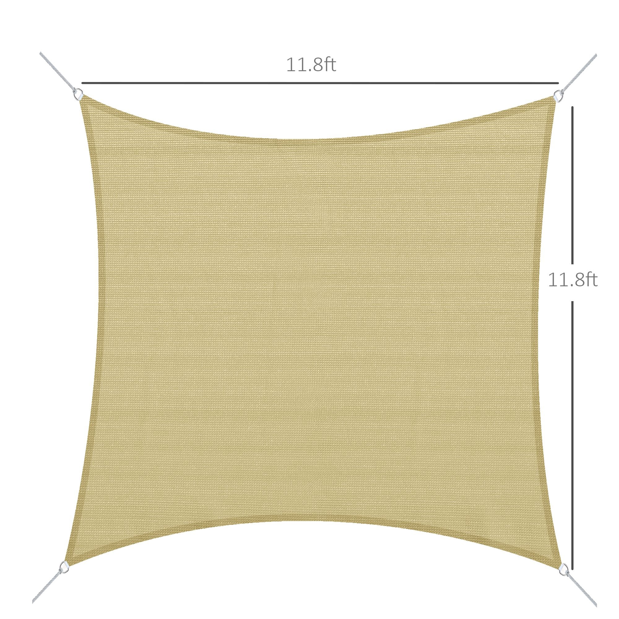 Square 12’ Canopy Sun Sail Shade Garden Cover UV Protector Outdoor Patio Lawn Shelter with Carrying Bag Sand Shade Sails at Gallery Canada