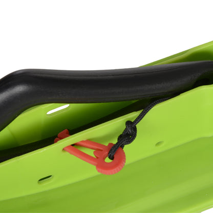 Kids Snow Racer Sleds with Padded Rubber Seat, Green Snow Scooters   at Gallery Canada