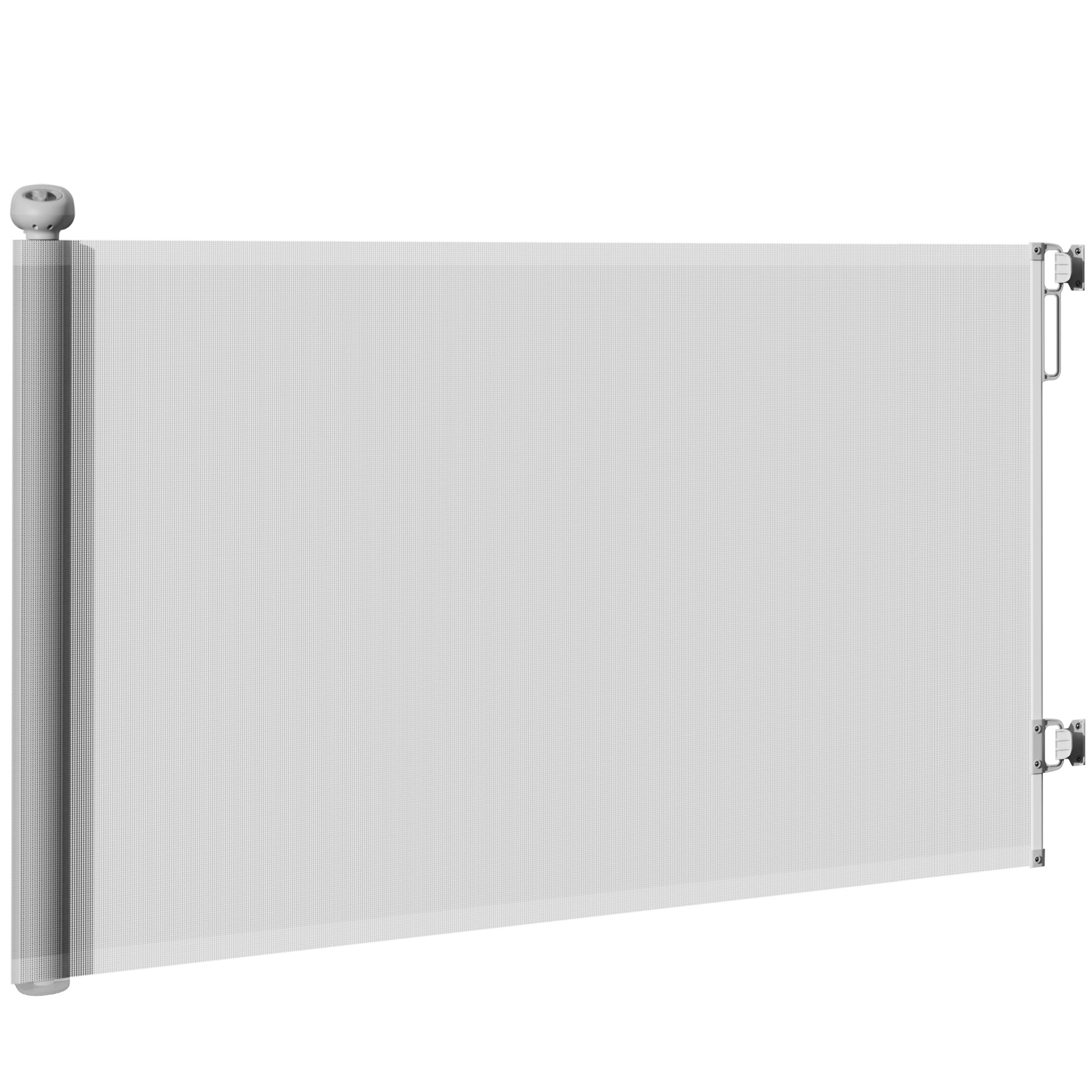 Retractable Dog Gate Extends Up to 55" Wide, 34" Tall, for Stairs, Doorways, Hallways, Indoor and Outdoor, Grey Houses, Kennels & Pens Grey at Gallery Canada