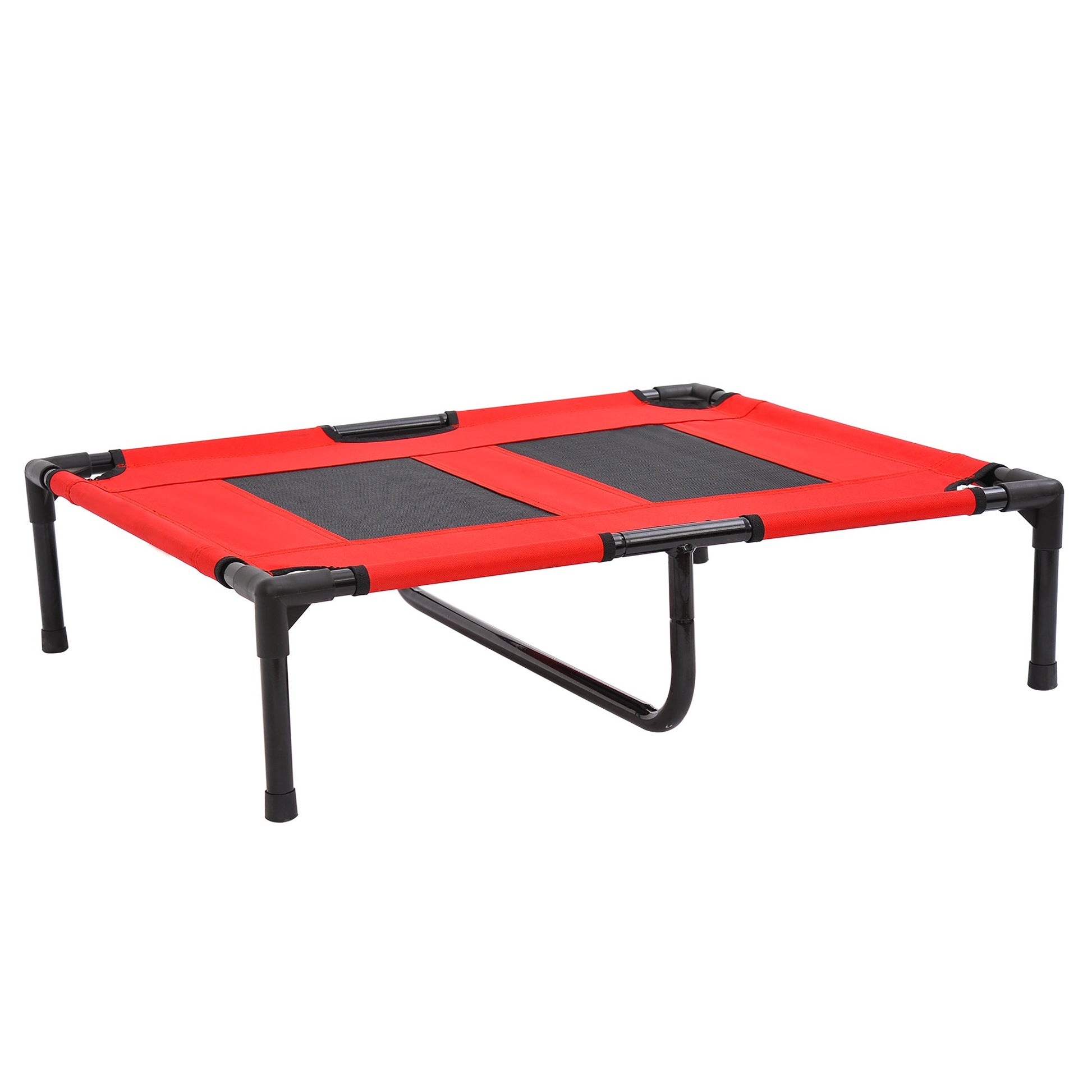 Elevated Dog Bed, Foldable Raised Dog Cot for M Sized Dogs, Indoor &; Outdoor, 30" x 24" x 7", Red Elevated Dog Beds   at Gallery Canada