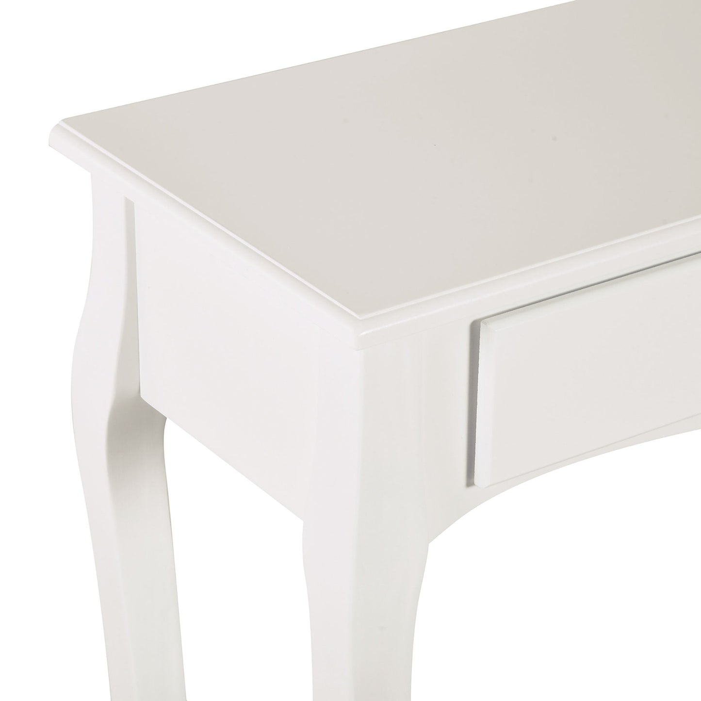 Console Table, Modern Entryway Table with 2 Drawers and Bottom Shelf, Sofa Table for Living Room, Hallway, Ivory White Console Tables   at Gallery Canada