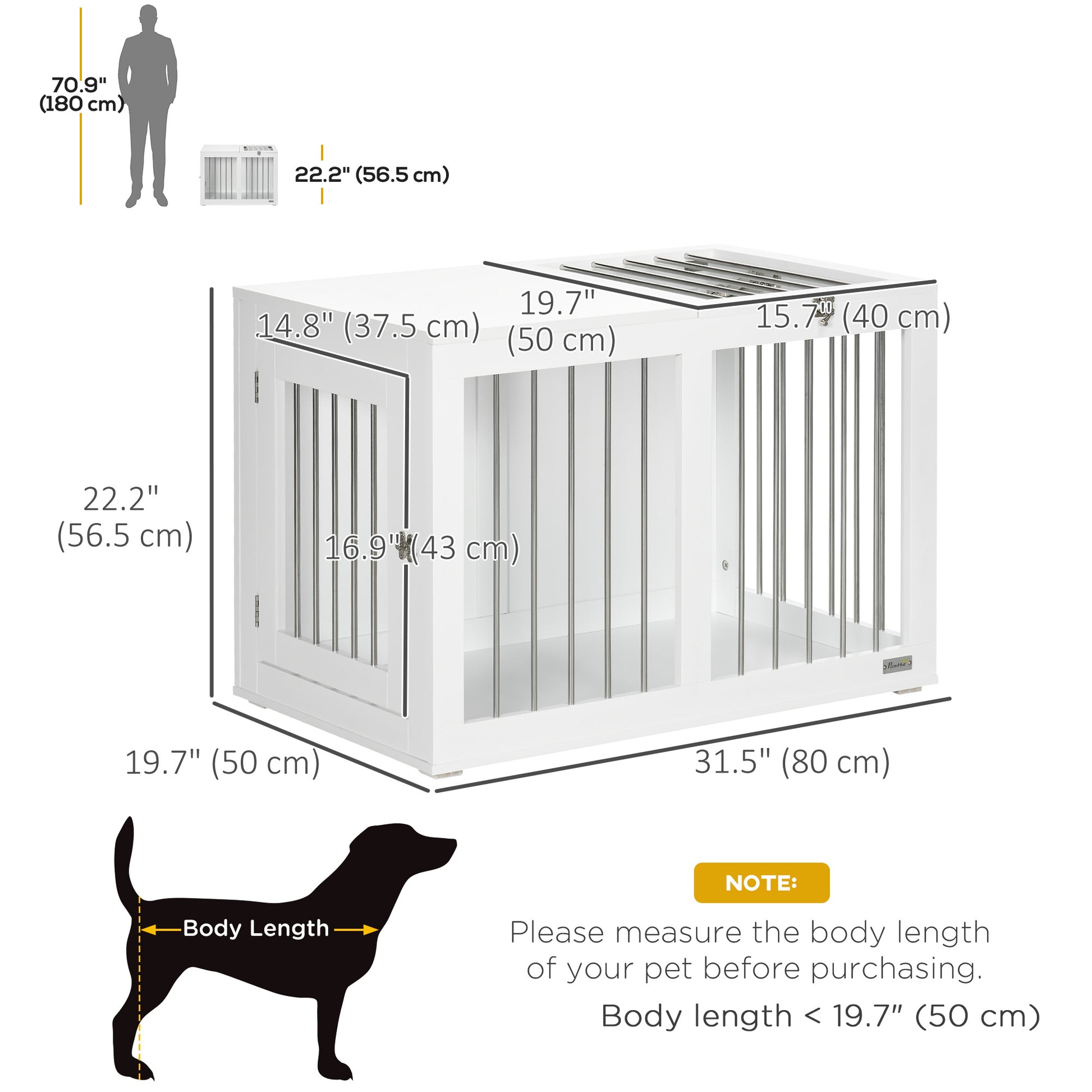 31.5" Dog Crate Furniture with Double Doors, for Medium Dogs, White Houses, Kennels & Pens   at Gallery Canada