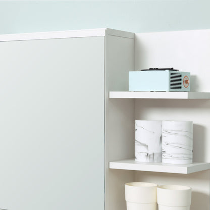 Bathroom Storage Cabinet with Mirror, Wall Mounted Medicine Cabinet with 3 Open Shelves and 2-tier Cupboard Mirror Medicine Cabinets   at Gallery Canada