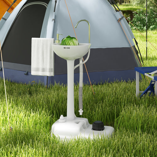 Portable Camping Sink Hand Wash Station with 17L Water Tank, Soap Dispenser and Towel Holder, for Outdoor Events