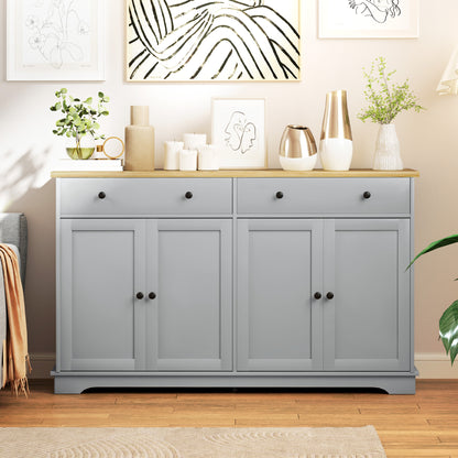 Modern Sideboard, Buffet Cabinet with Storage Drawers, Adjustable Shelves for Living Room, Dining Room, Entryway, Grey Storage Cabinets Multi Colour  at Gallery Canada