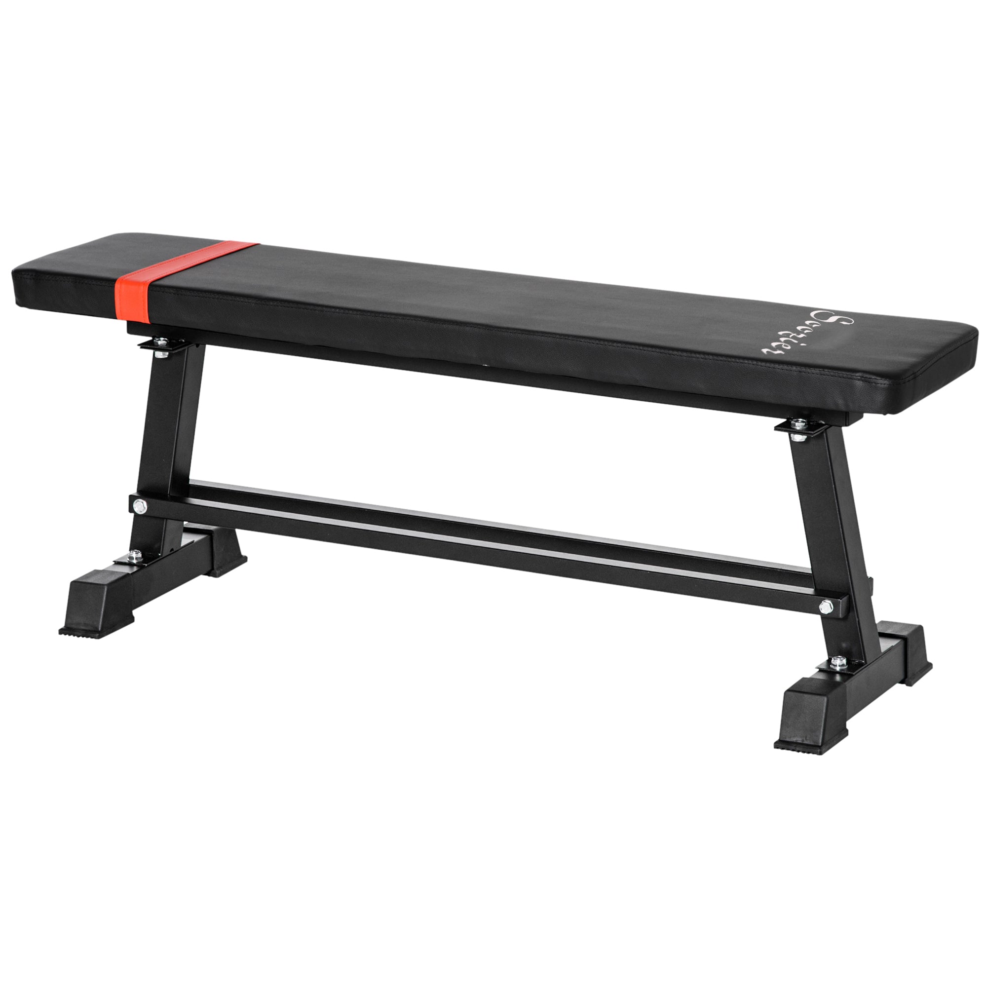 Flat Weight Bench with Dumbbell Rack, Padded Seat and Anti-slip Foot Pads for Home Gym Workout Weight Benches   at Gallery Canada