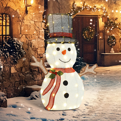 Light Up Snowman Yard Decoration, Lighted Snowman Christmas Decoration for Indoor and Outdoor, White Christmas Decorations White  at Gallery Canada