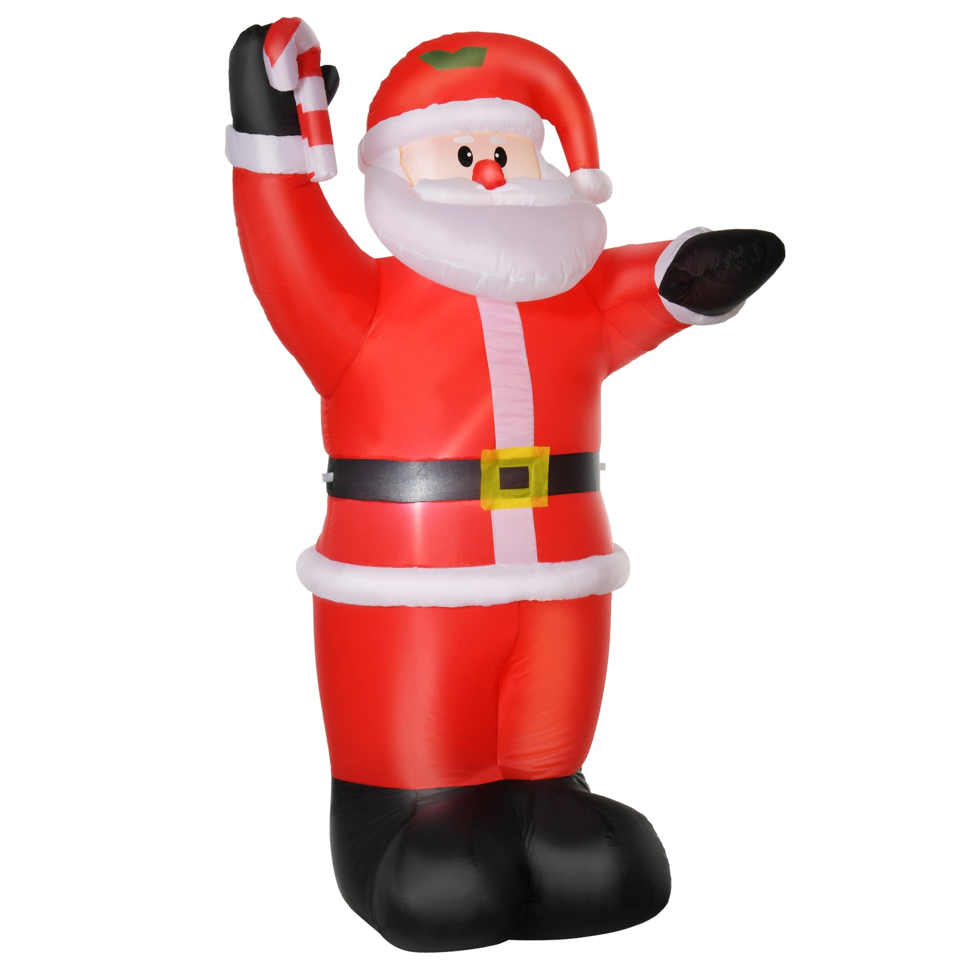 8ft Inflatable Christmas Santa Claus with Candy Cane, Blow-Up Outdoor LED Yard Display for Lawn Garden Party Christmas Inflatables Red  at Gallery Canada