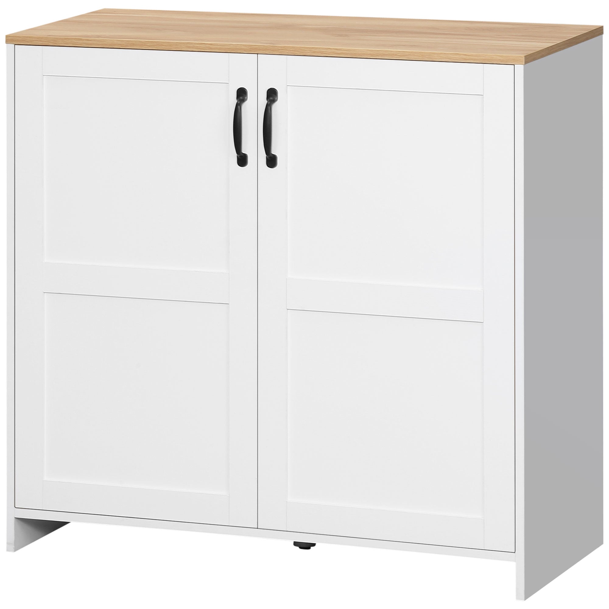 Kitchen Buffet Storage with 2 Doors and 2 Adjustable Shelves 90 x 39.5 x 88 cm White Storage Cabinets   at Gallery Canada