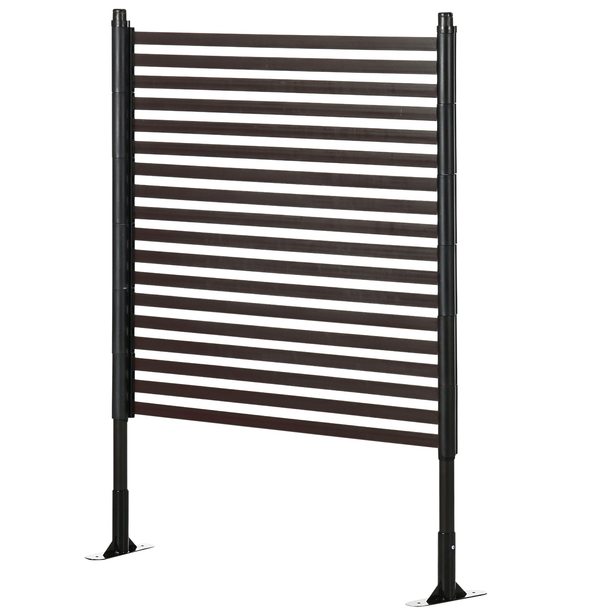 Picket Metal Garden Fence for Hard &; Soft Ground, 4 ft(H) Standing Outdoor Fencing with Feet, Animal Barrier Flower Bed Landscape Edging, Brown Garden Fences Brown at Gallery Canada