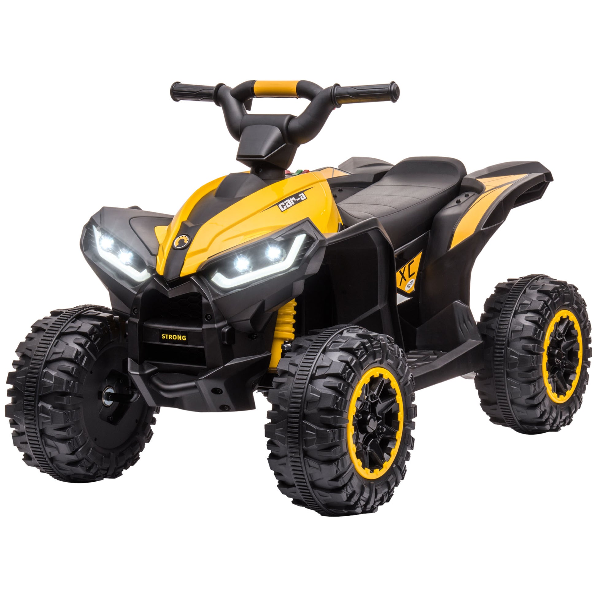 Kids 4 Wheeler Quad with Music, MP3, Headlights, High &; Low Speed, Kids ATV for 3-5 Years Old Boys &; Girl, Yellow Electric Toy Cars   at Gallery Canada