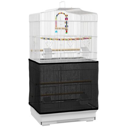 36" Bird Cage with Accessories, Handle, Mesh Cover, Tray, White Bird Cages   at Gallery Canada