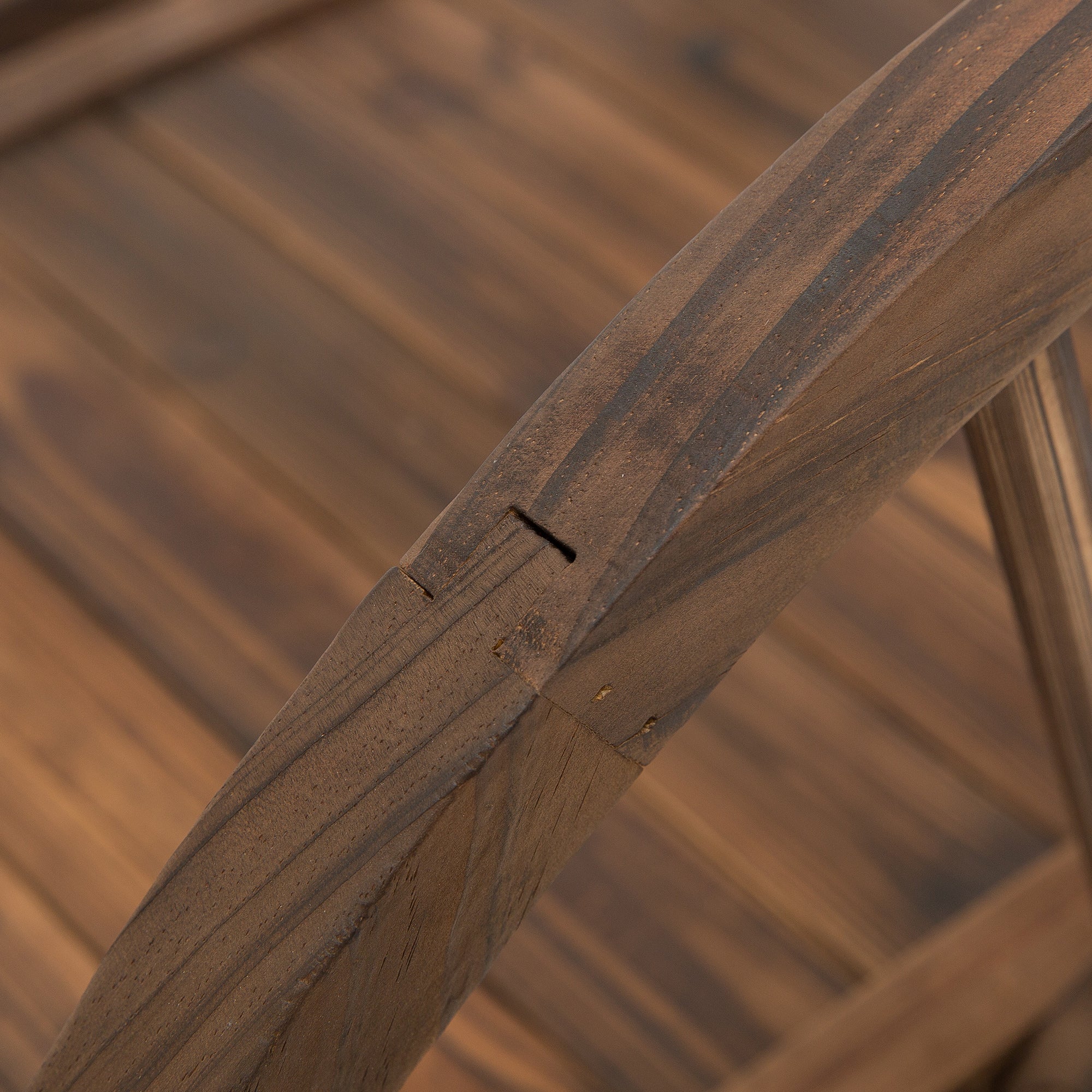 3.3ft Wooden Garden Bridge Arc Stained Finish Walkway with Half Wheeled Railings, Stained Wood Garden Bridges at Gallery Canada