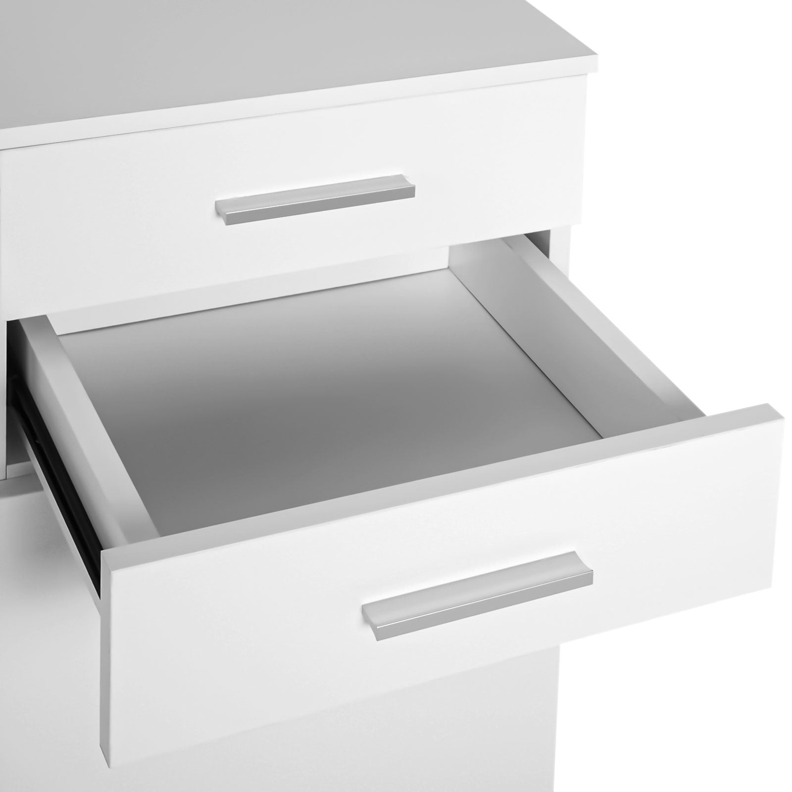 High Gloss Sideboard with 2 Drawers and 2 Doors, Buffet Cabinet with Adjustable Shelf, Coffee Bar Cabinet with Storage, White Storage Cabinets at Gallery Canada