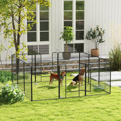 Dog Pen with Gate, 12 Panels Puppy Playpen, Dog Fence, 39"H Houses, Kennels & Pens   at Gallery Canada