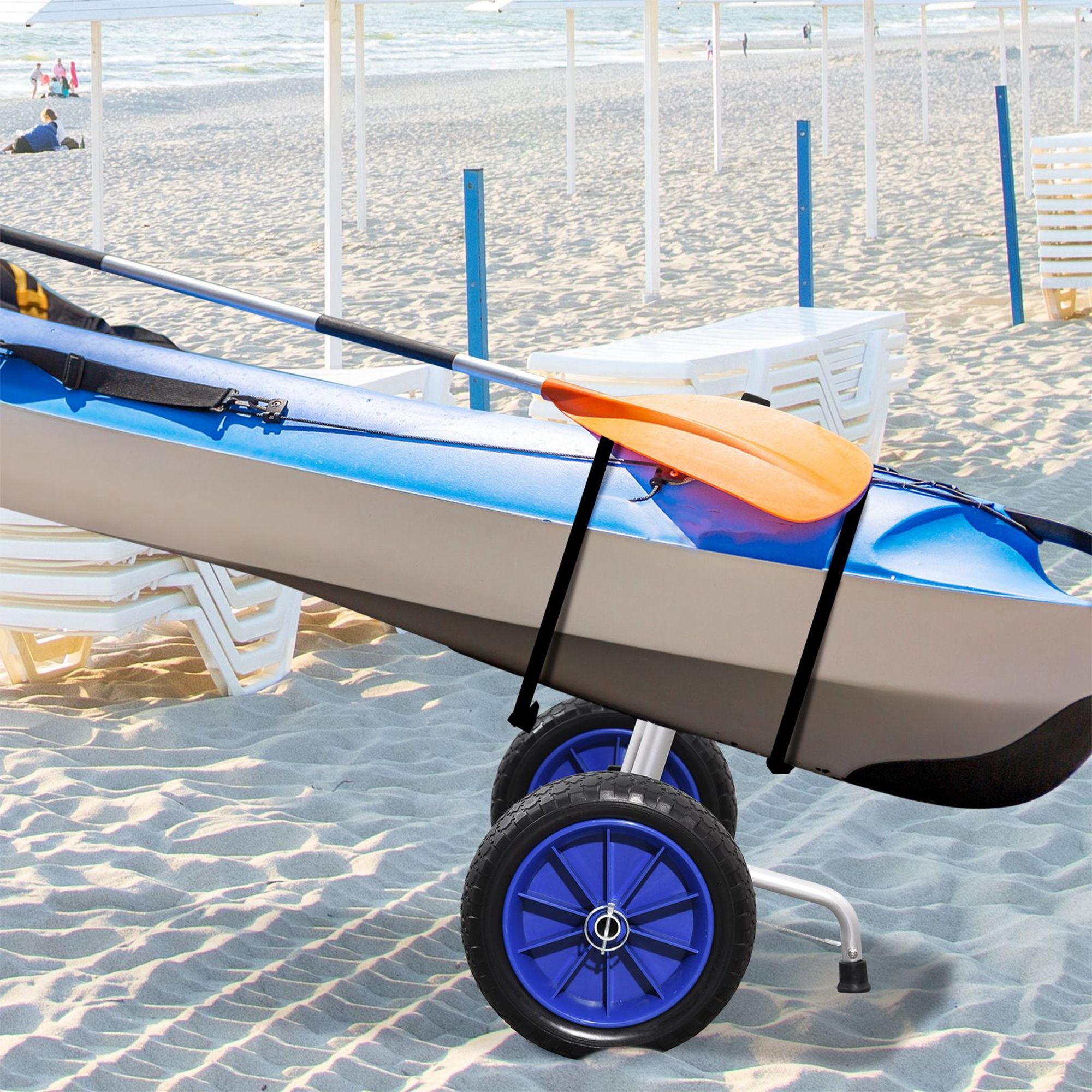 Aluminum Kayak Cart Adjustable Kayak Dolly with Wheels and Foldable Kickstand for Kayaks, Canoes, Paddleboards Kayak Carts at Gallery Canada