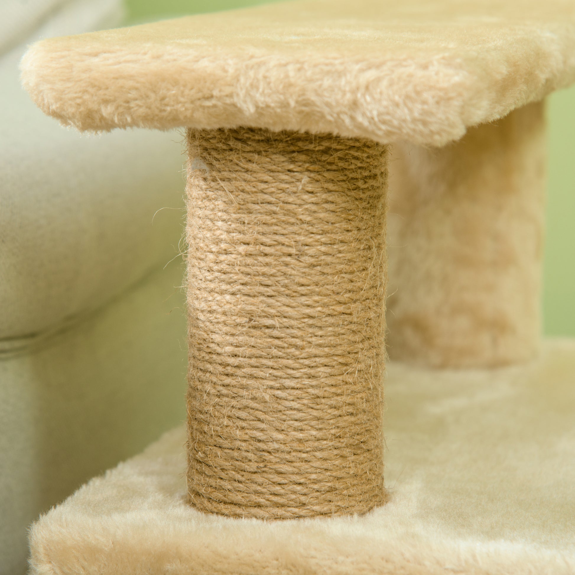 Cat Stairs Pet Steps for Couch Bed with Scratching Posts Condo Ball Toy, 23.6" x 15.7" x 26", Beige Dog Stairs   at Gallery Canada