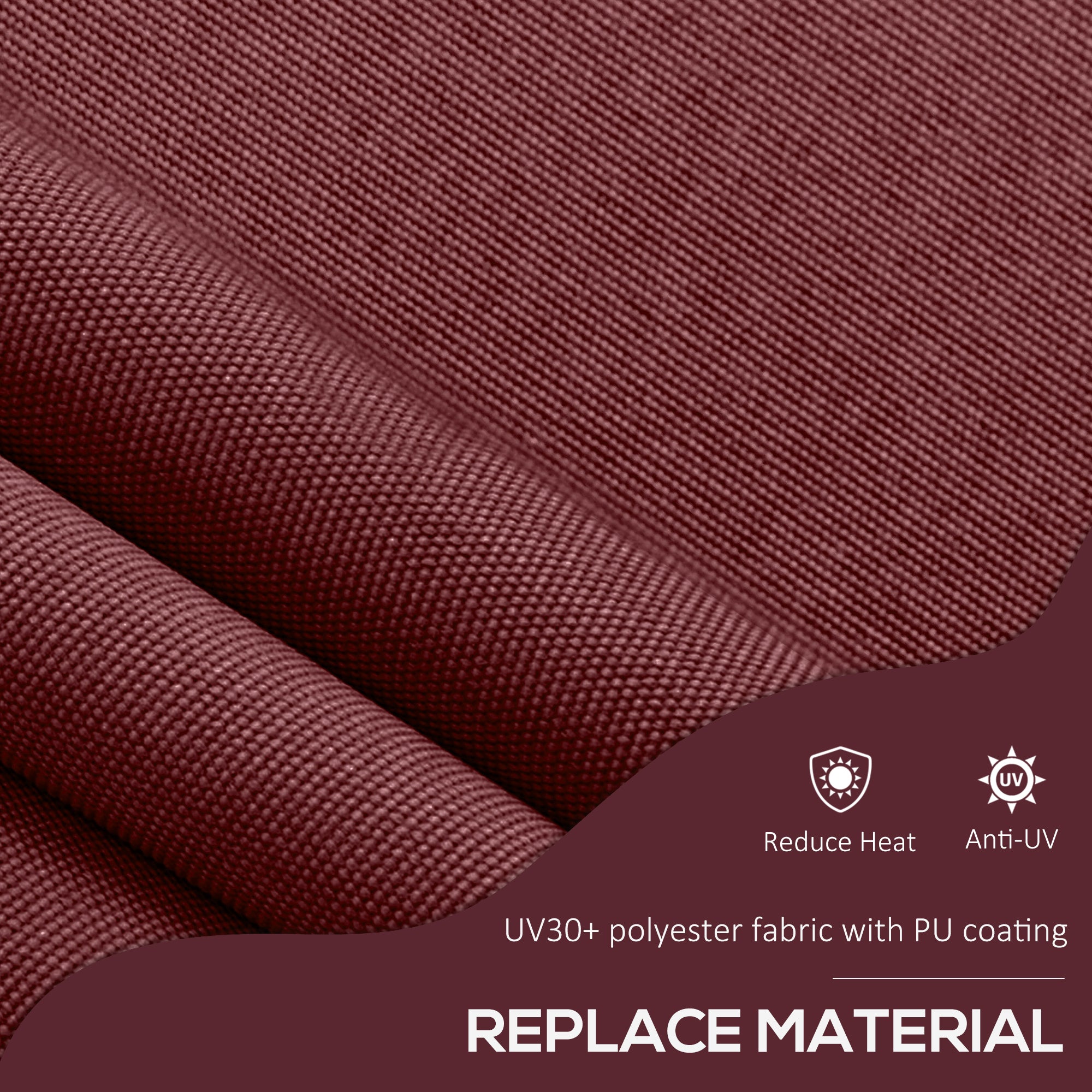 6.5' x 4' Manual Retractable Awning, Non-Screw Freestanding Patio Awning, UV Resistant, for Window or Door, Wine Red Patio Awnings at Gallery Canada