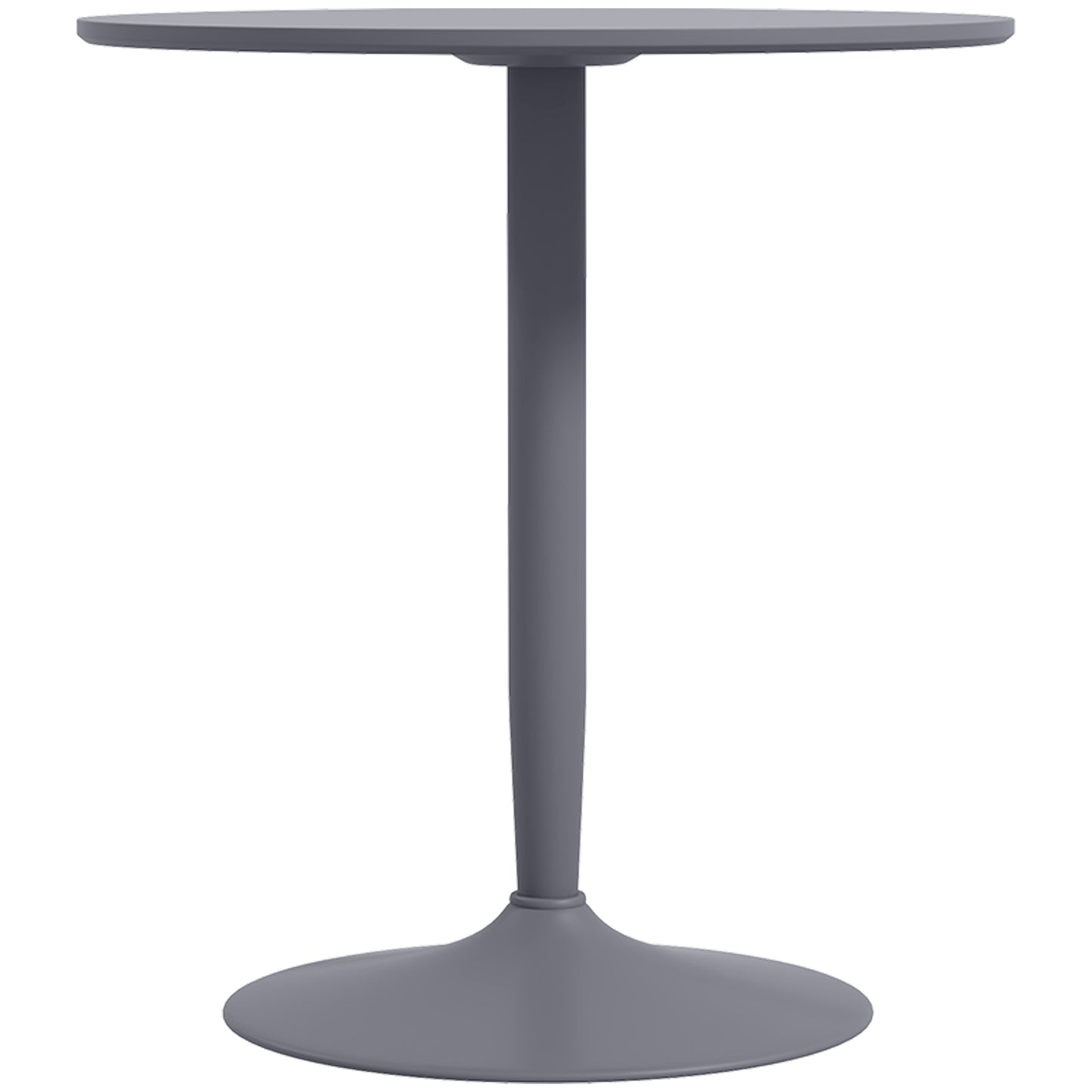 Modern Kitchen Table for 2, Round Dining Table with Steel Base for Living Room, Dining Room, Grey Dining Chairs   at Gallery Canada