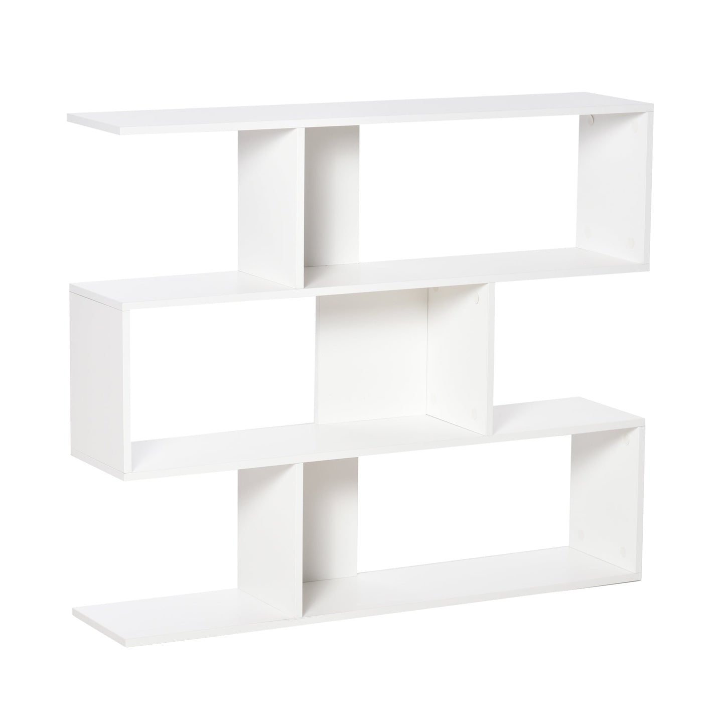 Versatile 3-tier Multi-Shelf Bookshelf Wood Stand Bookcase Storage Display Home Office Organizer, White Small Bookshelves   at Gallery Canada