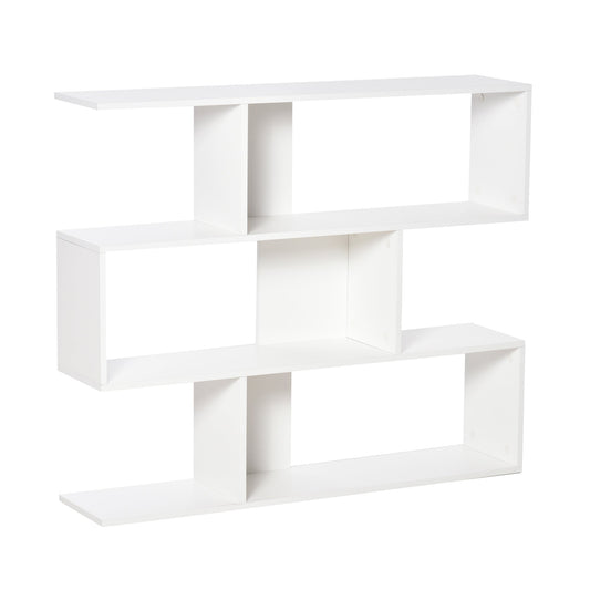 Versatile 3-tier Multi-Shelf Bookshelf Wood Stand Bookcase Storage Display Home Office Organizer, White - Gallery Canada