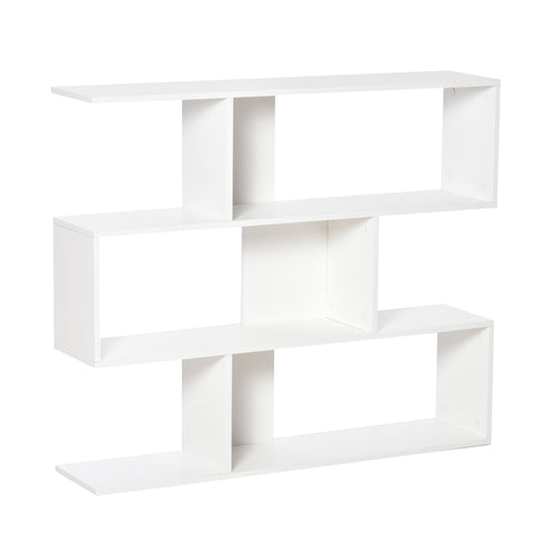 Versatile 3-tier Multi-Shelf Bookshelf Wood Stand Bookcase Storage Display Home Office Organizer, White