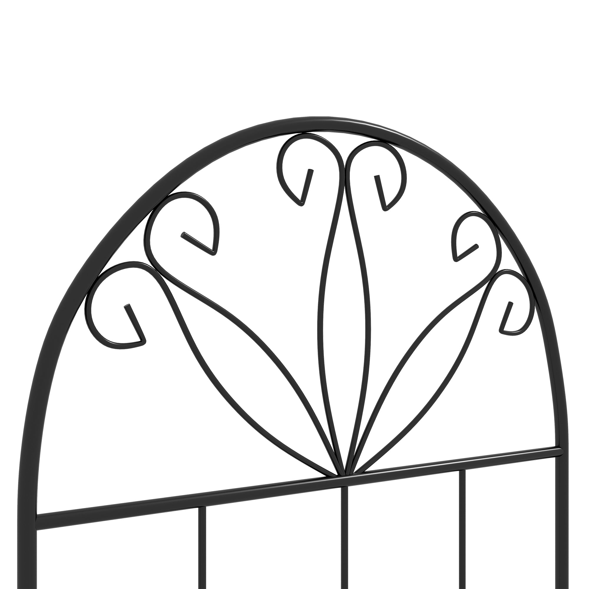 Metal Garden Trellis Pack of 2 for Climbing Plants, Arched Grid Trellis Panels, 20