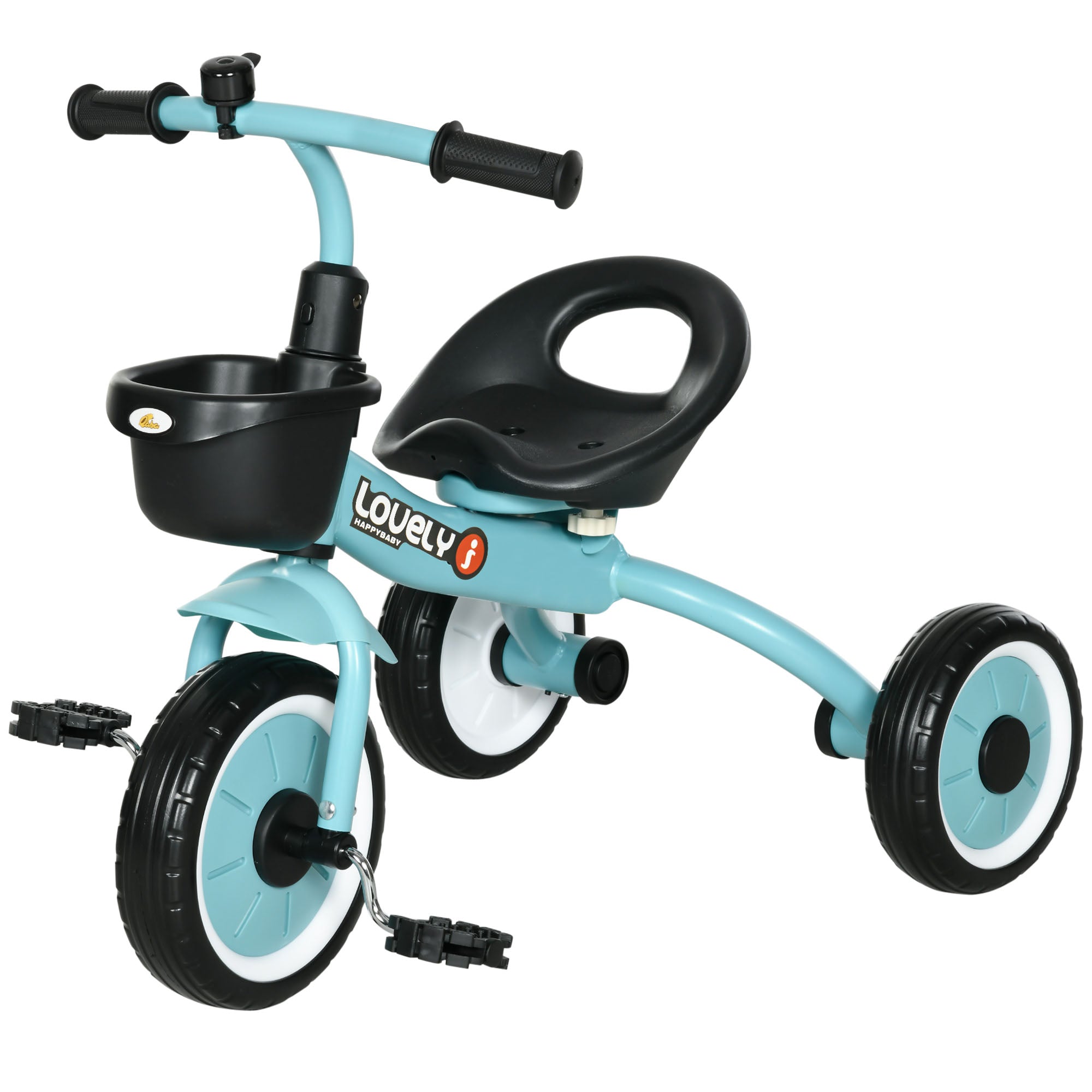 Tricycle for Toddler 2-5 Year Old Girls and Boys, Toddler Bike with Adjustable Seat, Basket, Bell, Blue Tricycles for Kids Blue at Gallery Canada